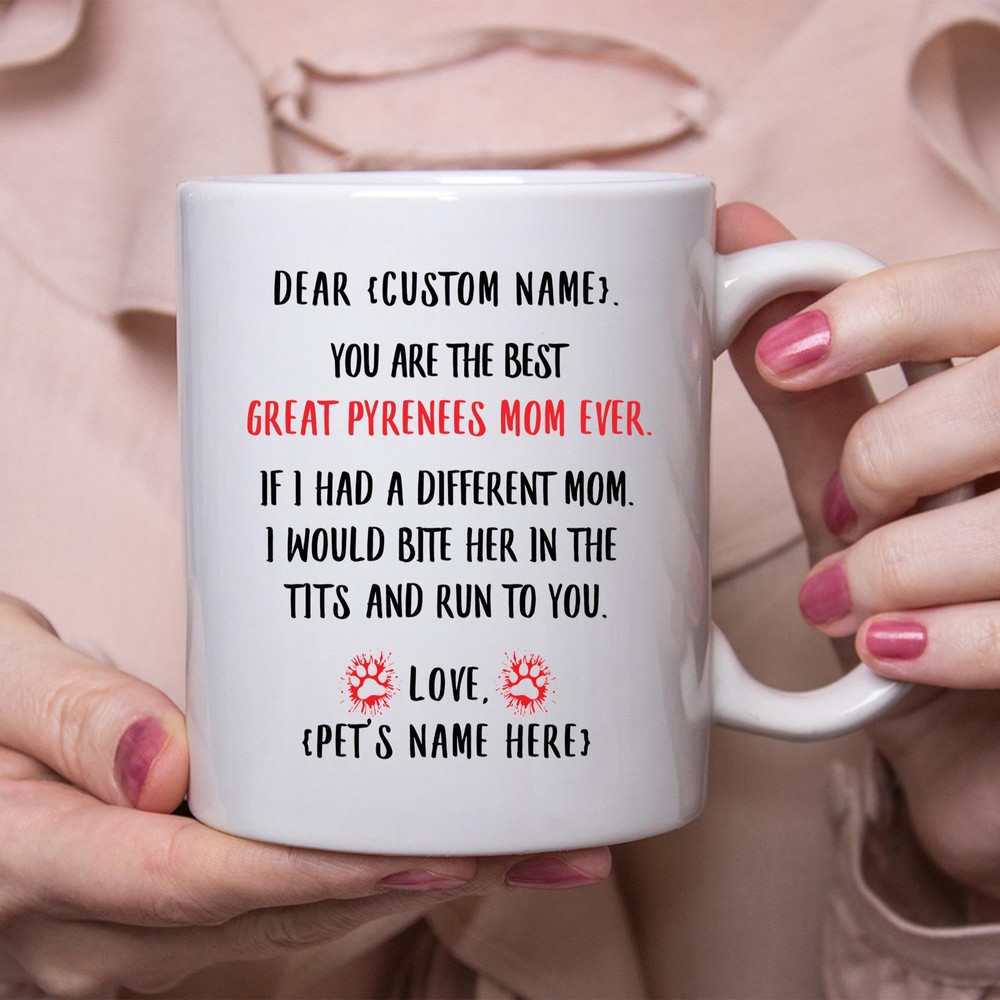 Great Pyrenees Mom Gift Personalized Mothers Day Gift Mug Custom Name Gifts For