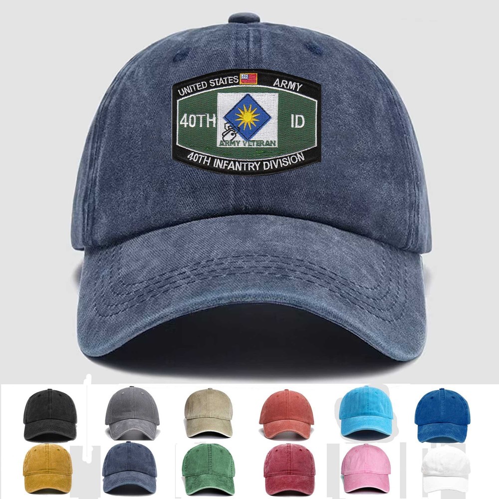 Custom Embroidered Hat 40th Infantry Division Military Occupational Specialty