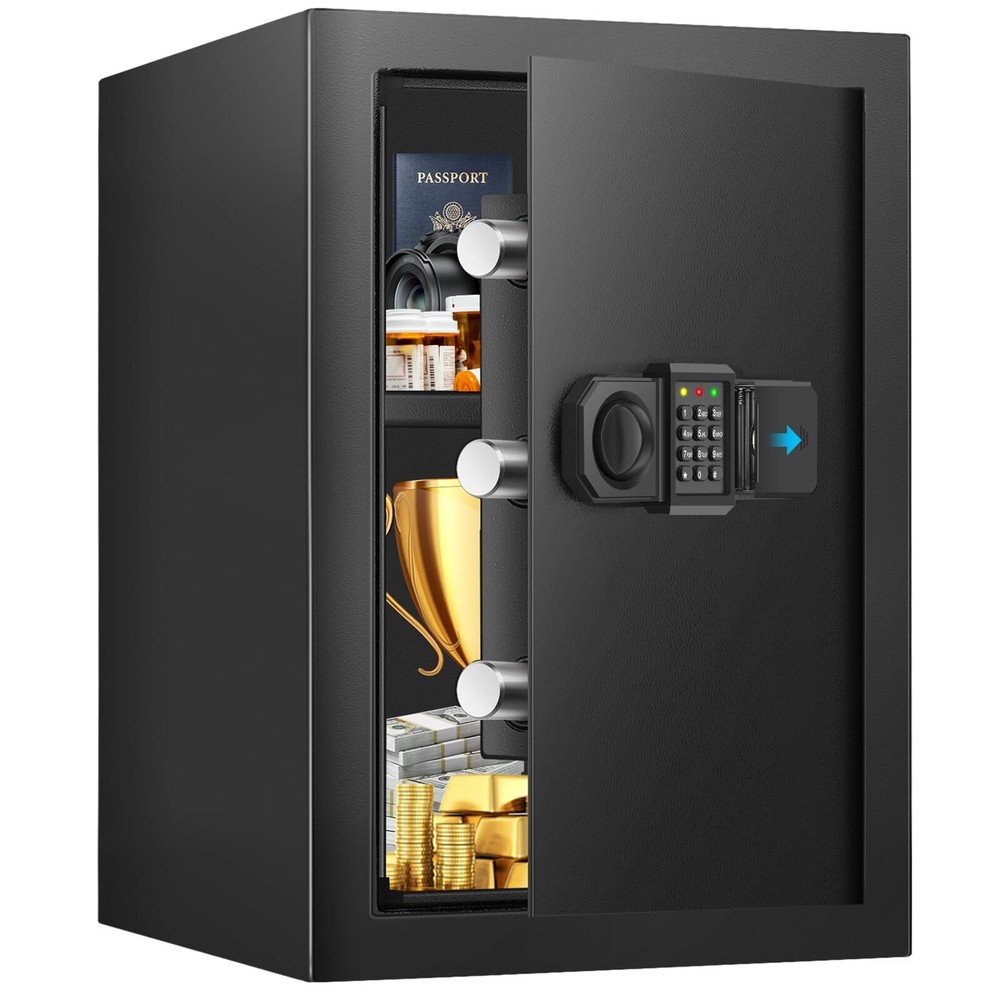 Fireproof 2.6 Cu Ft Digital Safe with Keypad Emergency Keys Alarm Waterproof