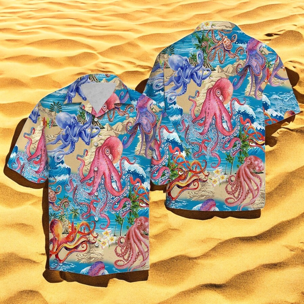 Octopus Summer Vacation Hawaiian Shirt