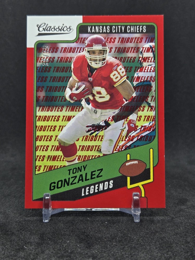 Tony Gonzalez 2021 Panini Classics Legends Red SP 75 COLOR MATCH #136