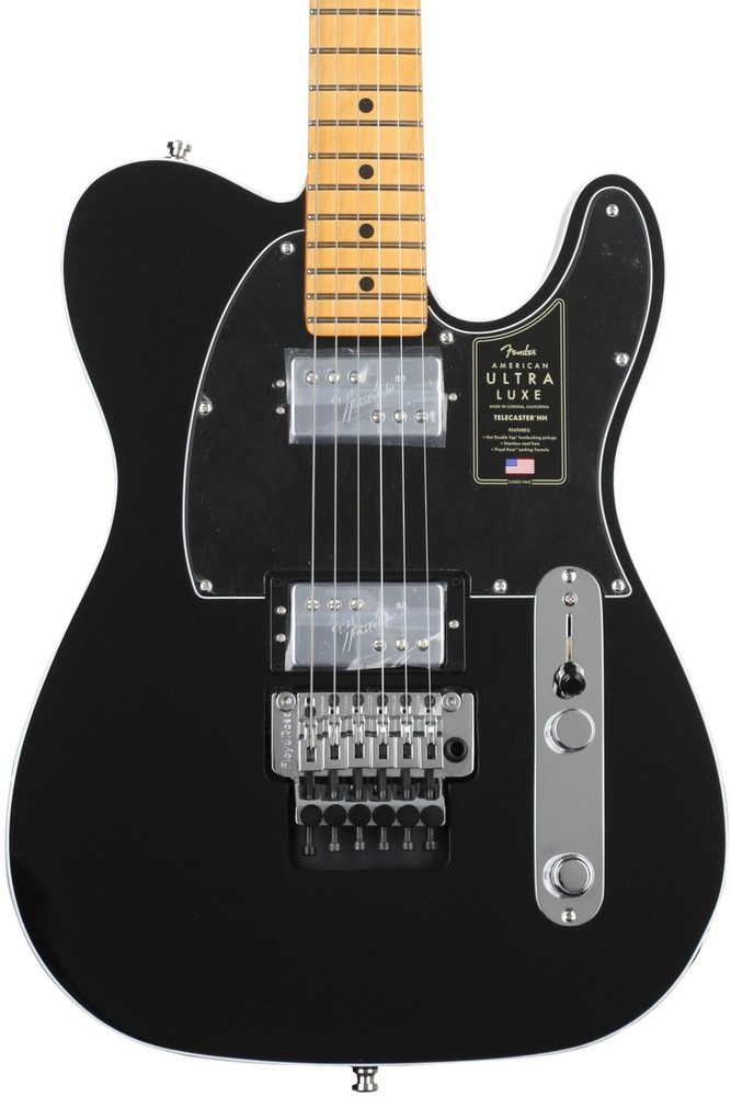 Fender American Ultra Luxe Telecaster Floyd Rose HH - Mystic Black