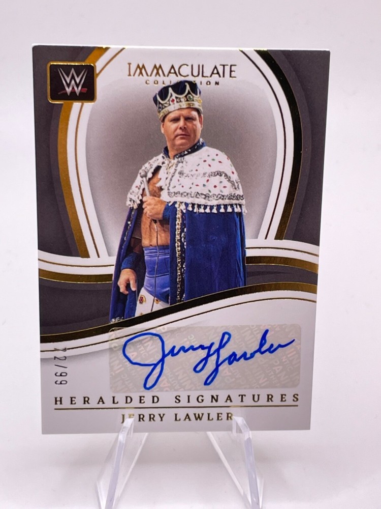 2023 WWE - Immaculate - Herald Signatures - Auto /99 Jerry The King Lawler