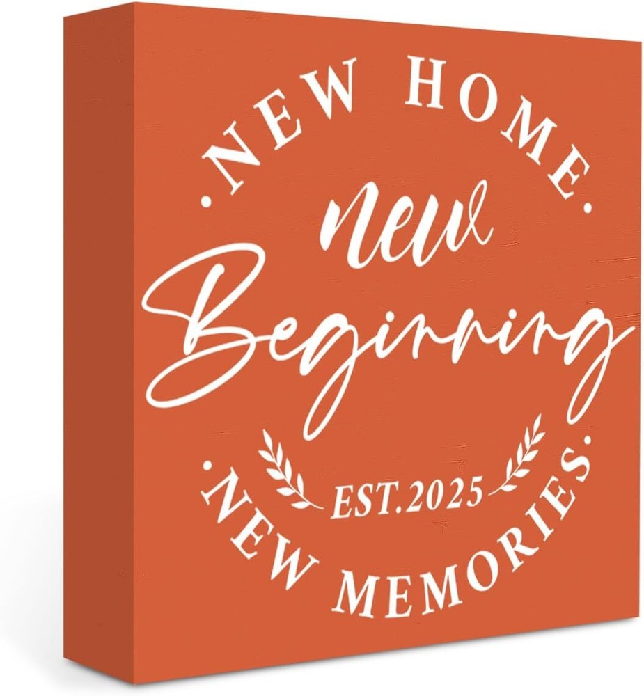 Farmhouse Wood Sign Shelf with Hook - Home Sweet Home Decor Housewarming Gift