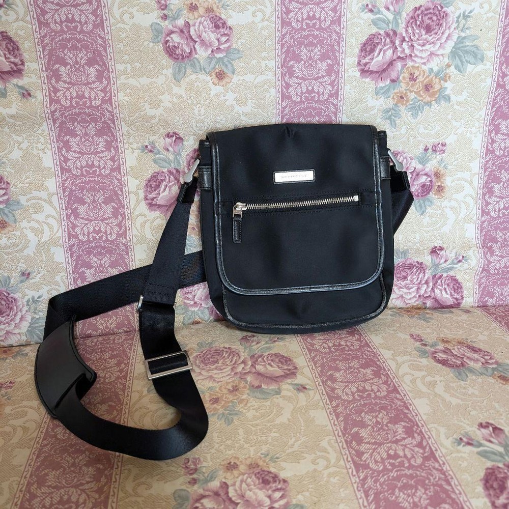 Burberry Shoulder Bag Nova Check PVC Black Authentic F0821899