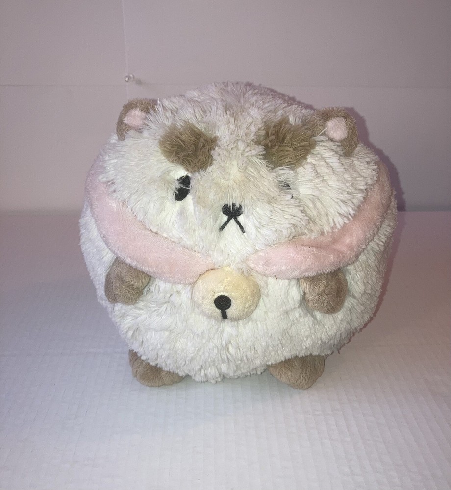 Squishable Puppycat White Tan Cream Brown Collar Bell Pink Plush 2014 RARE 7”