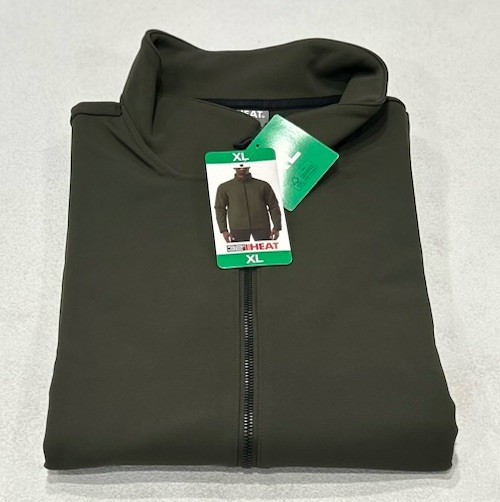 32 Degrees Heat Mens Full Zip Stand Collar Jacket Green XL