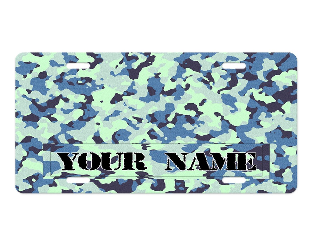 Custom Name Army Camo License Plate for Car or Bike-image