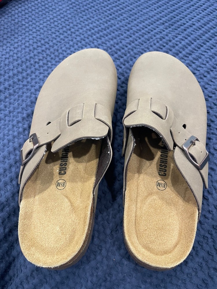 CUSHIONAIRE Women's Hana Cork Clog Comfort Size 8.5 Beige Pair  New