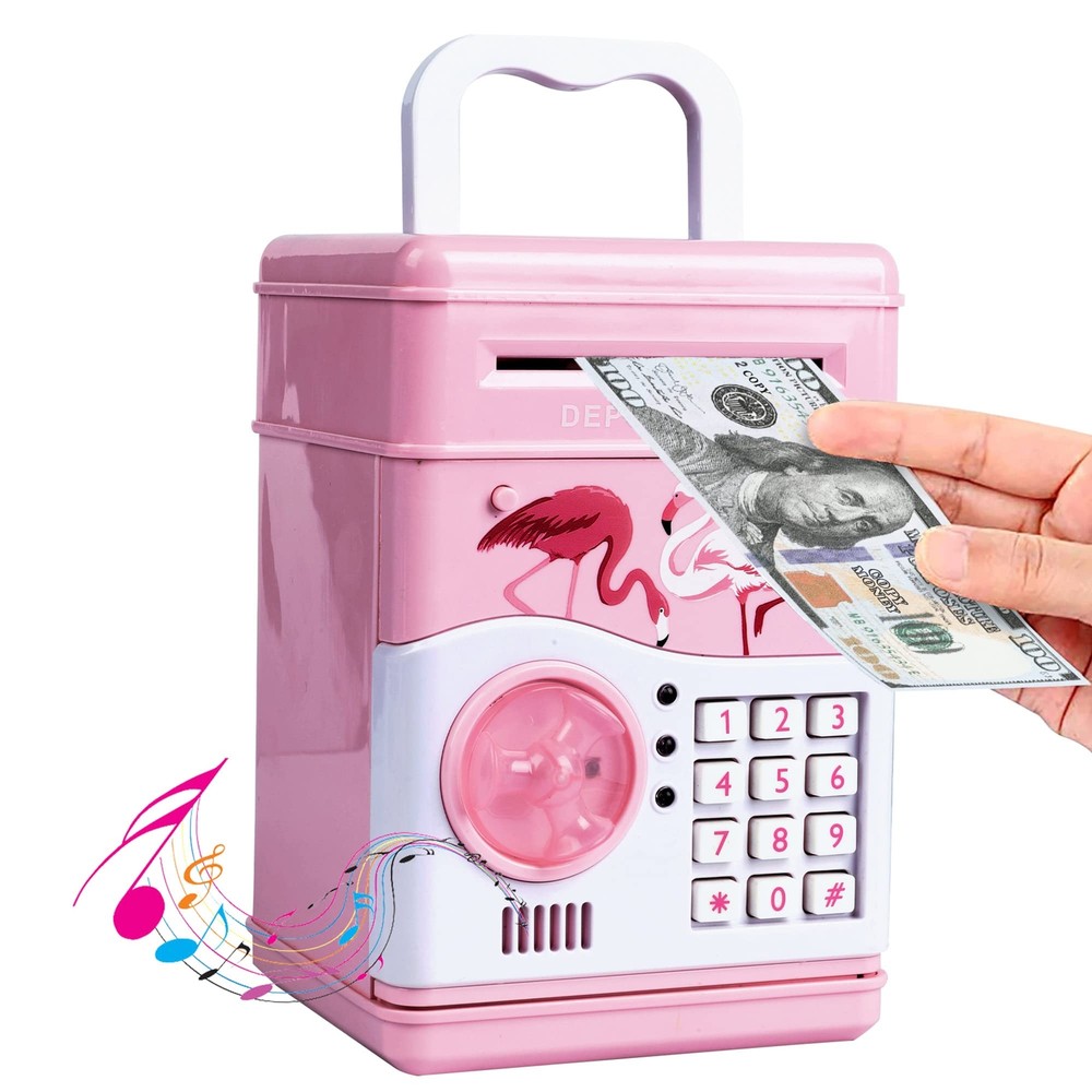 Password Piggy Bank, Digital Electronic Money Bank with Music, Mini ATM Cash ...-image
