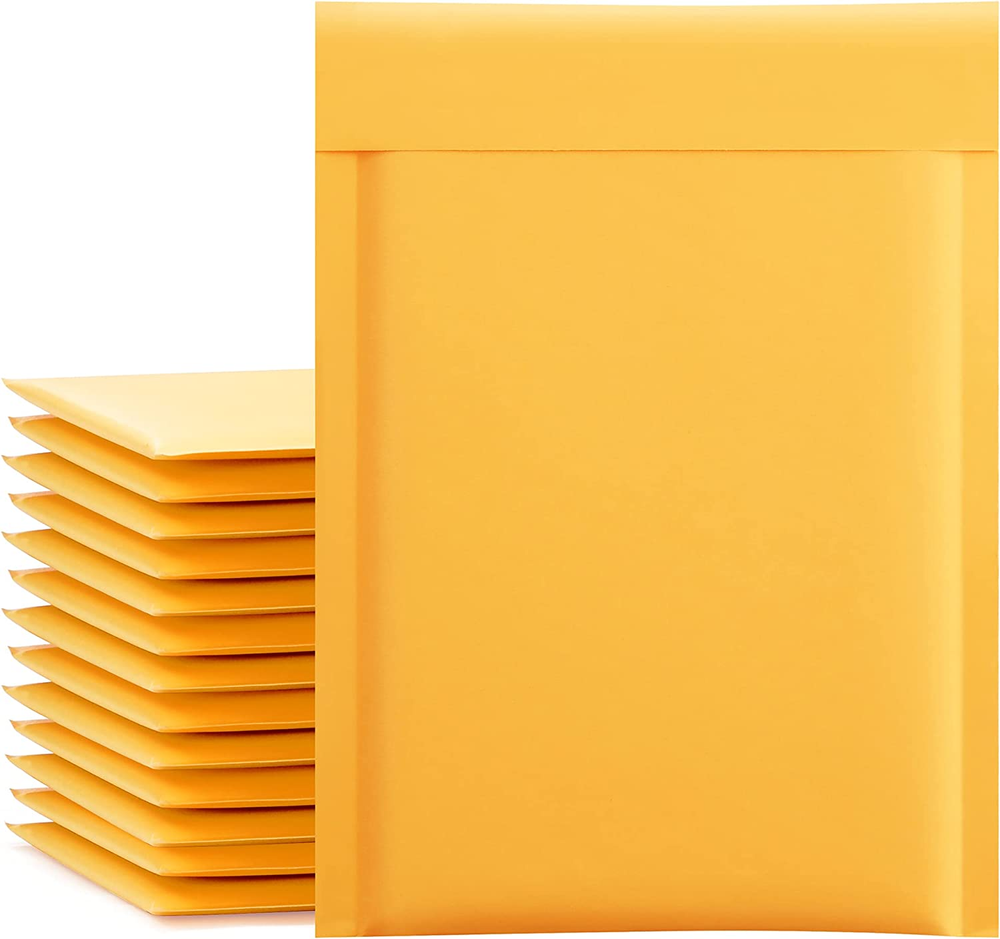 Kraft Bubble Mailers 6x10 Inch 25 Pack Yellow Padded Envelopes Size 0 Small Business Shipping
