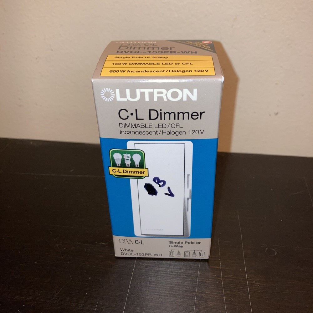 Lutron Diva 120V CFL LED Dimmer for Single or 3-Way White