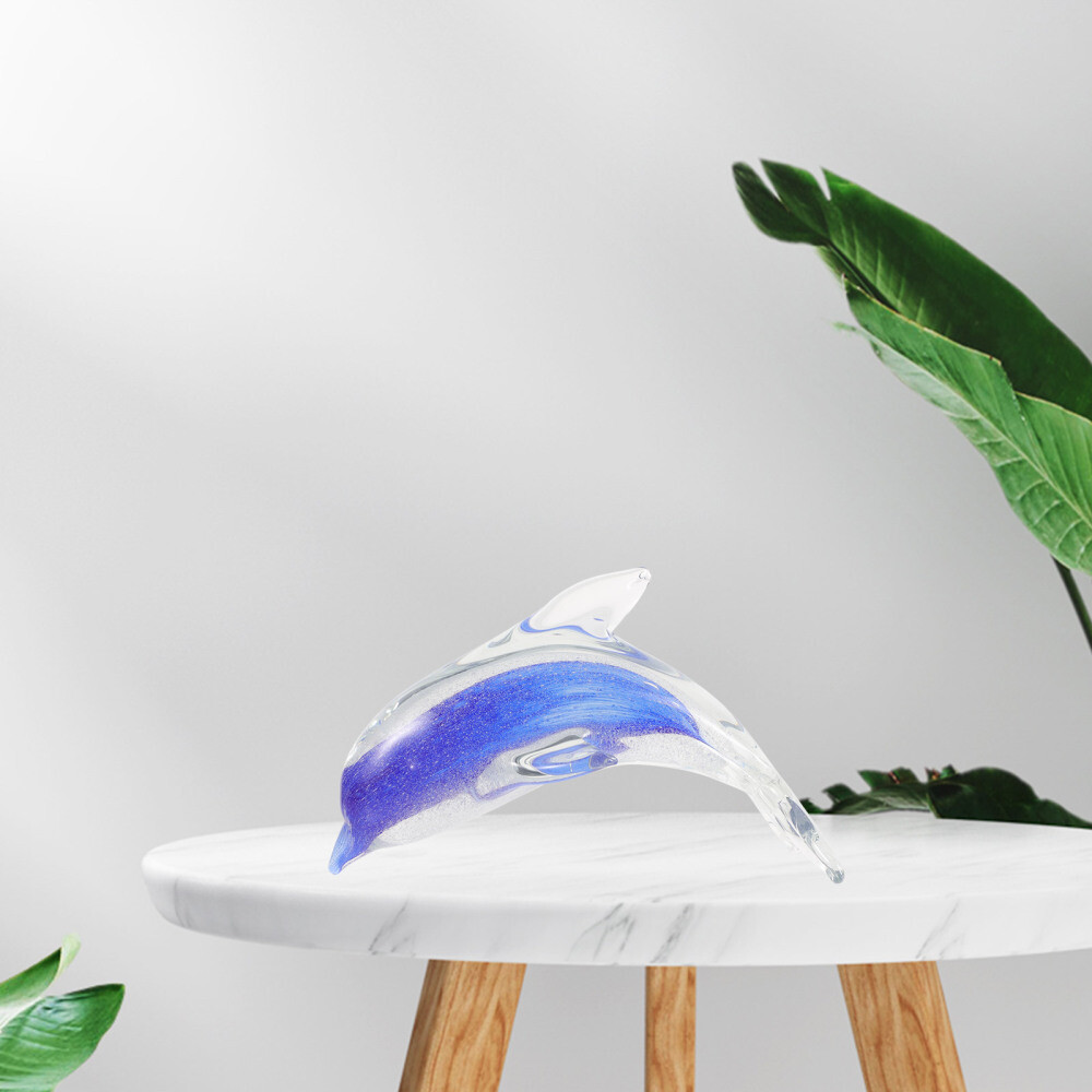 Dolphin Crystal Figurine Glass Figurines Ornament Charming Home Decoration