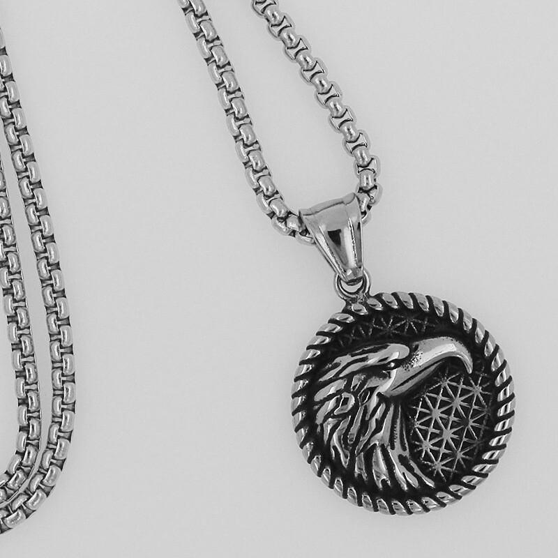 New round brand olecranon stainless steel vintage titanium steel item jewelry