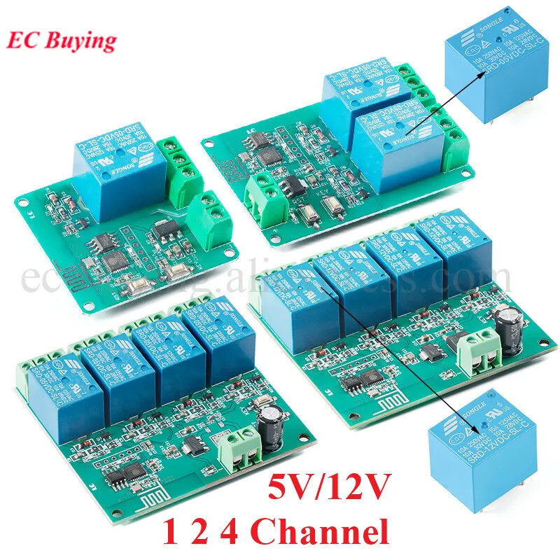 ESP8266 WiFi Relay Module 1-4CH DC 5V/12V IoT Remote Control Switch