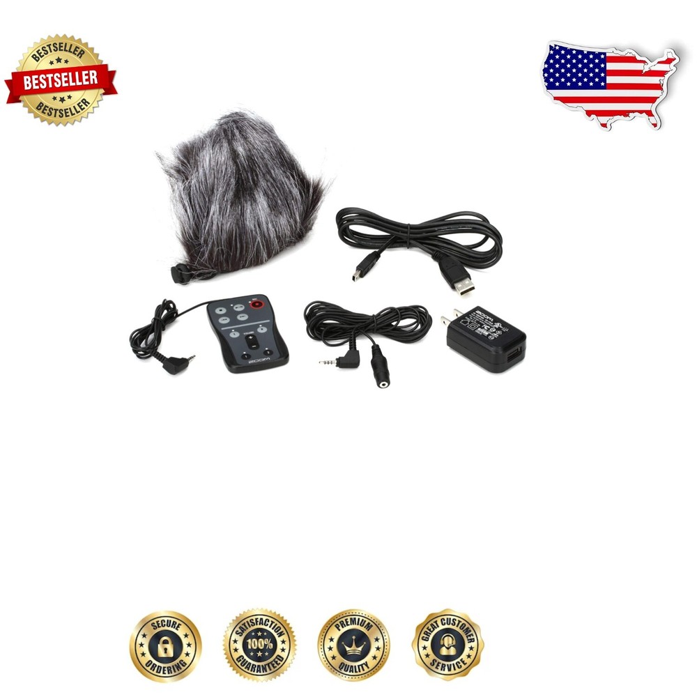Ultimate Accessory Bundle for Zoom H5 Recorder - Windscreen, Remote, AC Adapter