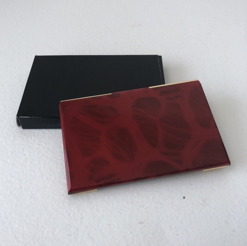 Credit Card Holder ID Card Business Card Case Marble Brass NEW-image