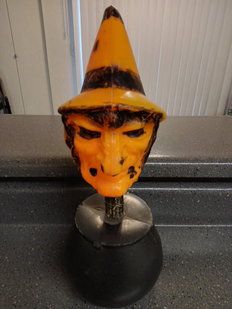 Vintage Halloween Witch Blow Mold 15 in.