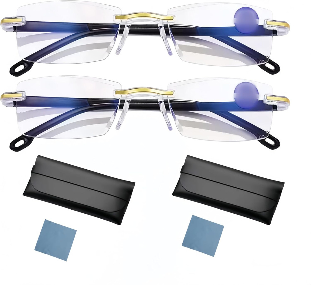 2pcs Noblu Vision Anti-Blue Light Computer Glasses, Lightweight Reading Eyewear