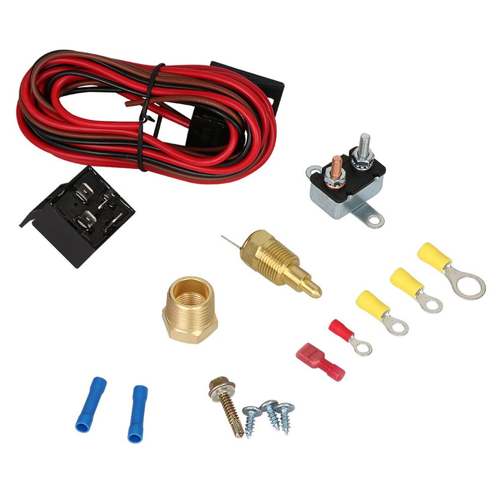 185-200 Degree Electric Cooling Fan Thermostat Kit Temperature Sensor Tempera...