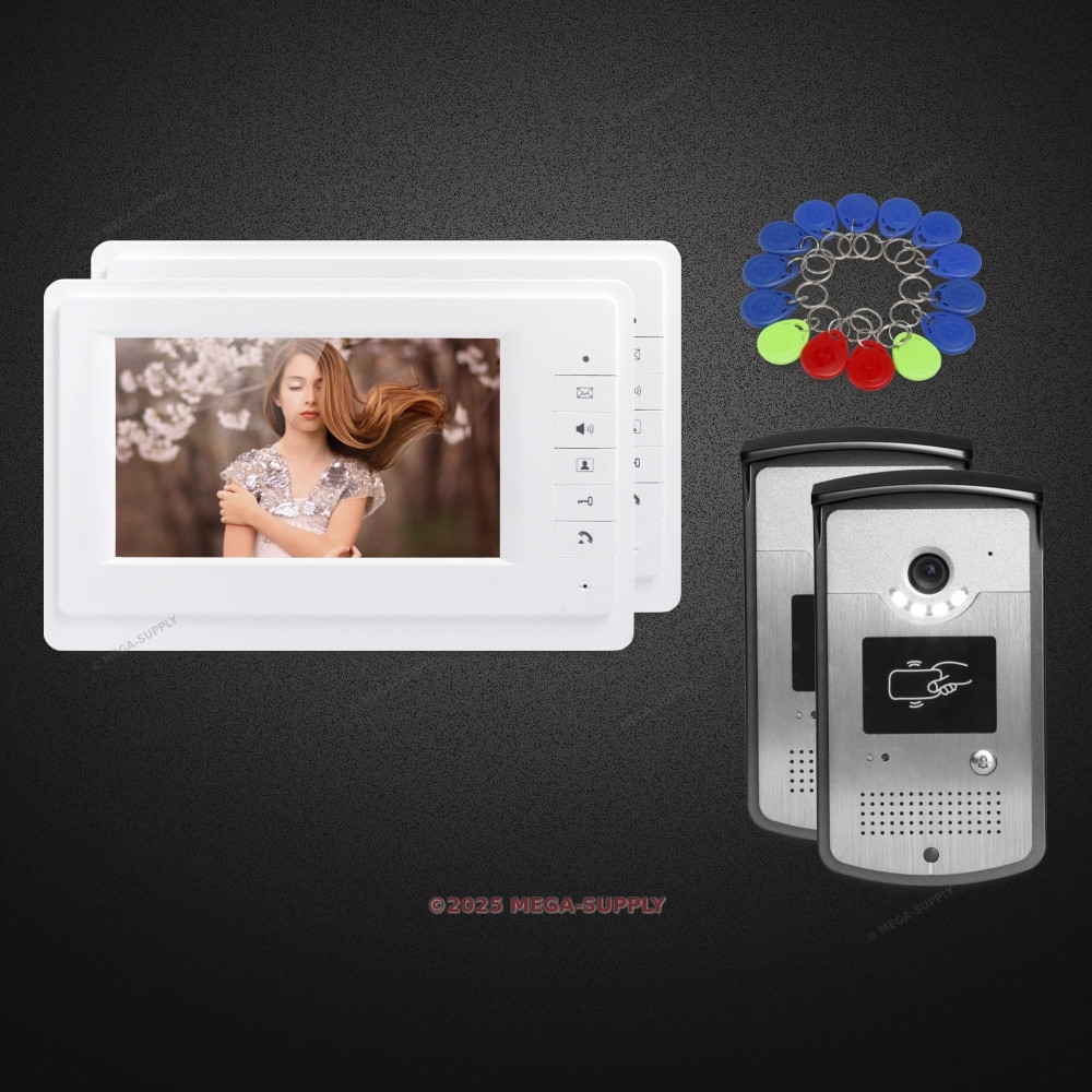 7inch Video Door Intercom System with Intra-monitor Audio Intercom for Apartment