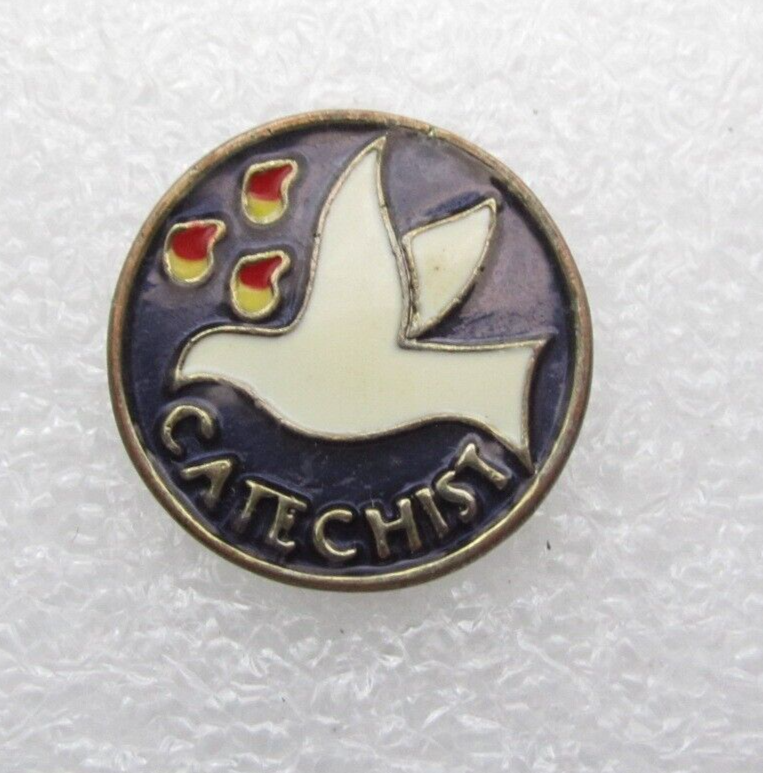 Catechist White Dove Flying Bird Lapel Pin (C761)