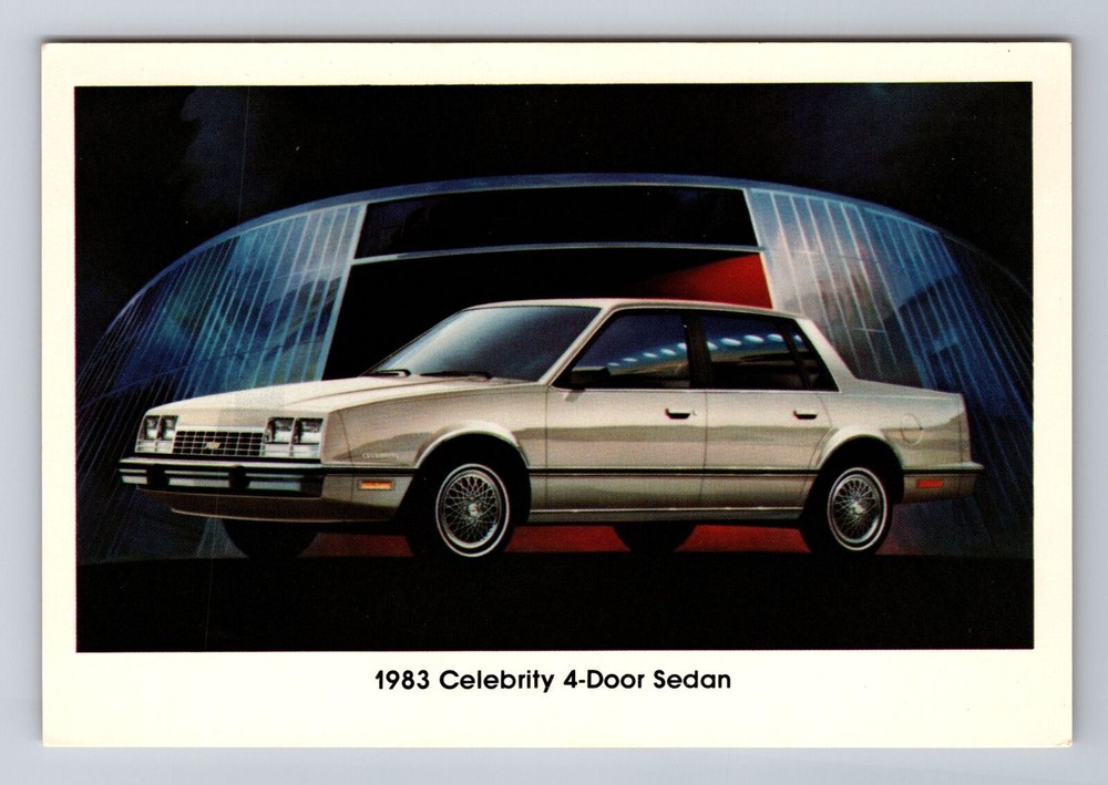 1983 Celebrity 4 Door Sedan, Cars, Transportation, Antique Vintage Postcard