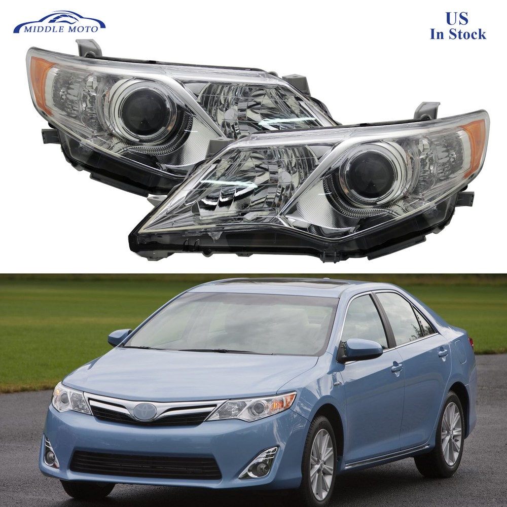 2012-2014 Toyota Camry Chrome LED Projector Headlights No Bulbs Required