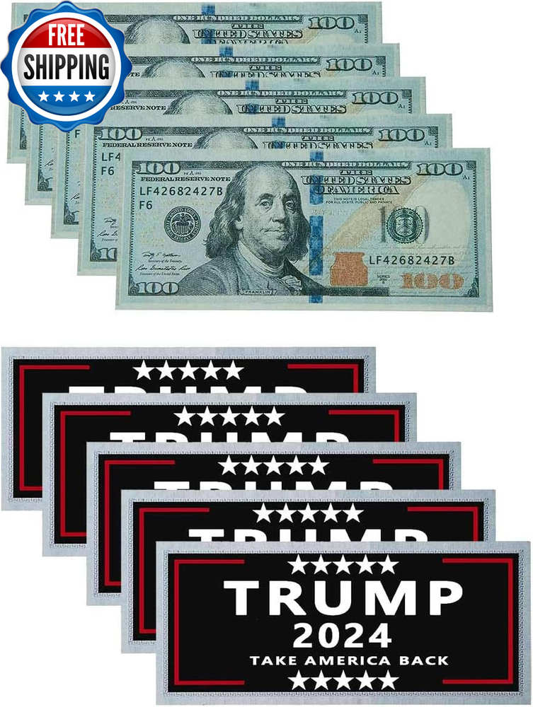100 Pack Trump 2024 100 Dollar Bills,Trump 100 Dollar Bills Prank Money Bills 20