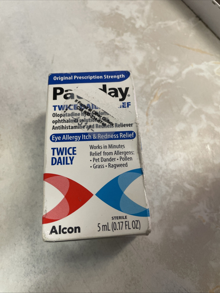 PATADAY Twice Daily Relief Eye Drops Allergy Antihistamine 5 mL Exp 10/25