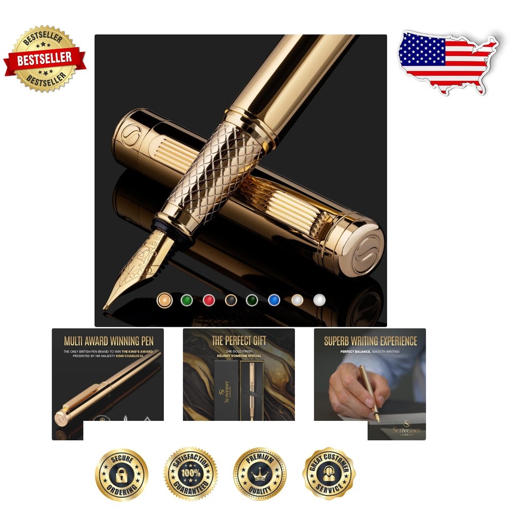 Professional Luxury Fountain Pen Gift Set with Fine Point and Converter