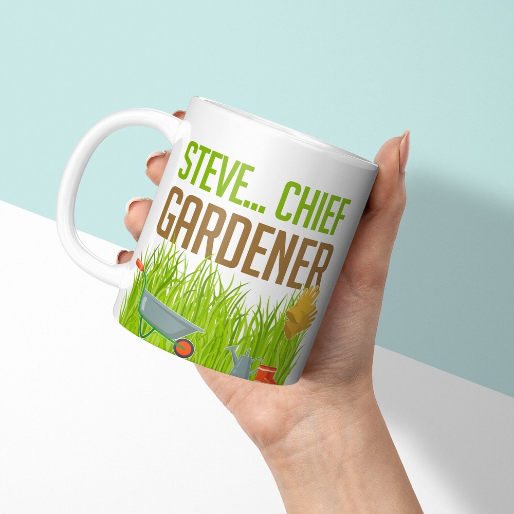 Personalised Mug Gardeners Gift Add A Name Custom Mug & Coaster