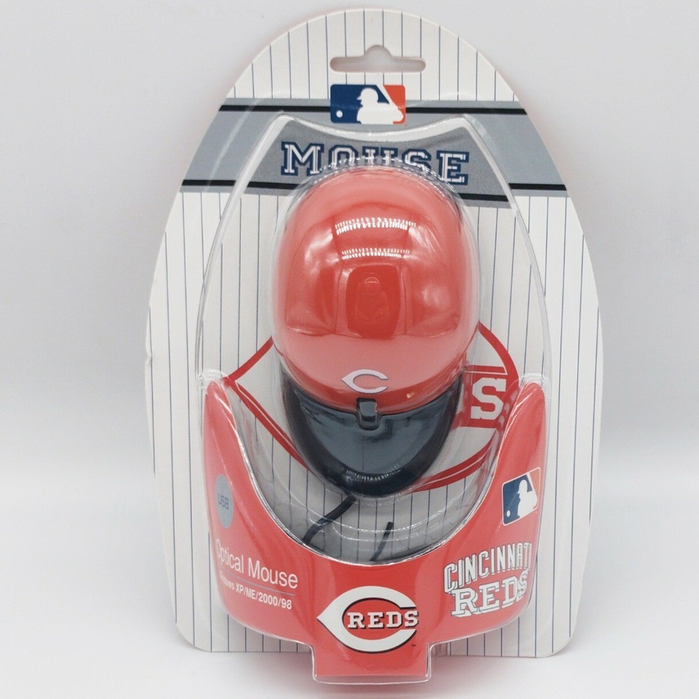Cincinnati Reds Novelty USB Wired Optical Mouse in Helmet Shape