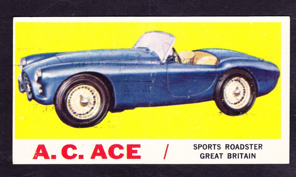 1961 Topps Cars Sports Cars White Back #8 A.C. Ace in Great Condition