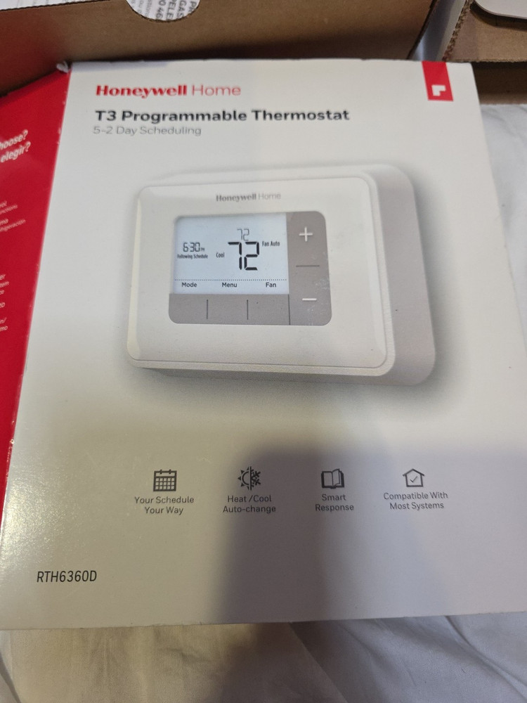 Honeywell Home RTH6360D1002 T3 5-2 Day Programmable Thermostat TESTED (ZA)