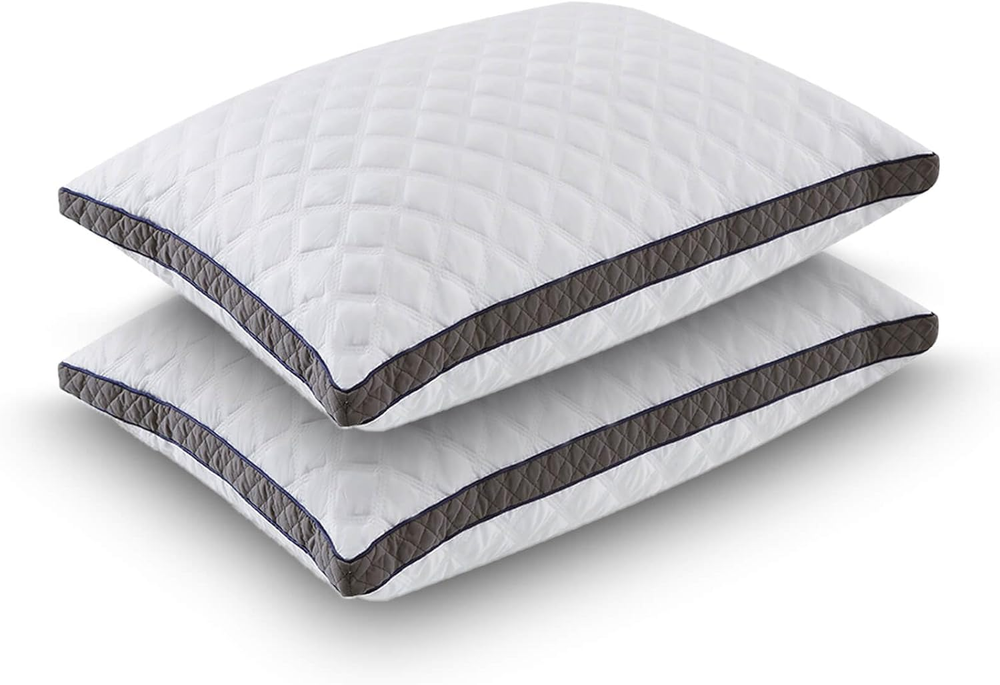 Bamboo Rayon Queen Pillow with Shredded Memory Foam for Better Sleep