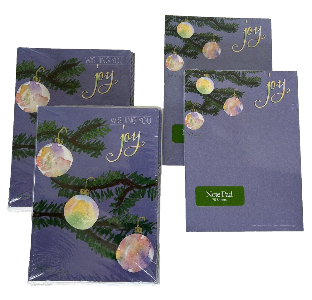 30 Christmas Cards & 2 Note Pads - Holiday Joy & Best Wishes