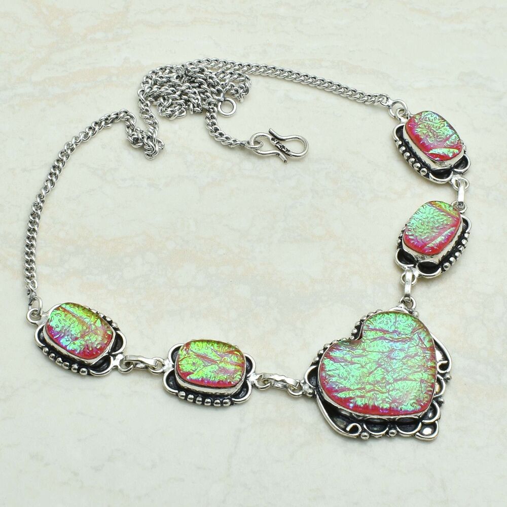 Triplet Opal Gemstone Ethnic Handmade Necklace Jewelry 31 Gms AN 53024