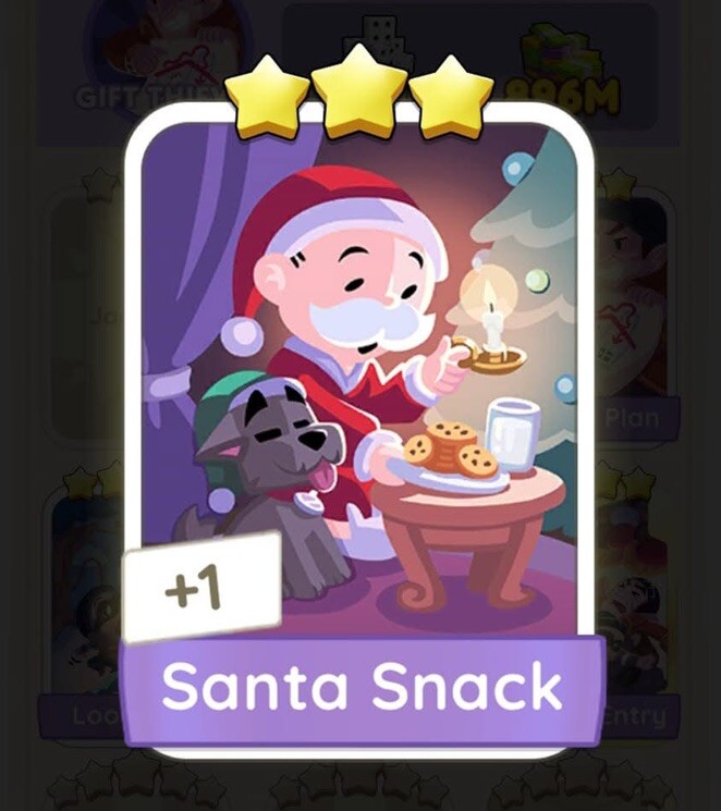 Santa Snack - Monopoly Go - Sticker - 3Star⭐️