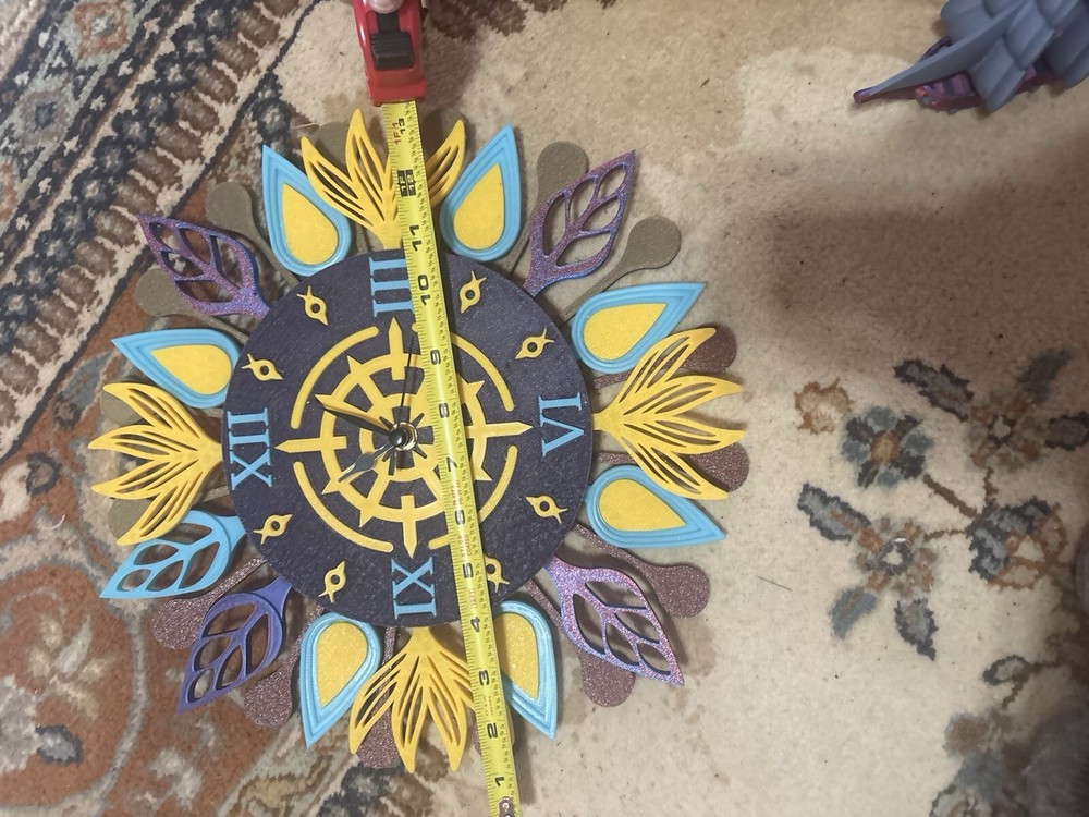 3d Printed Clock Multiple Colors Available Custom Orders