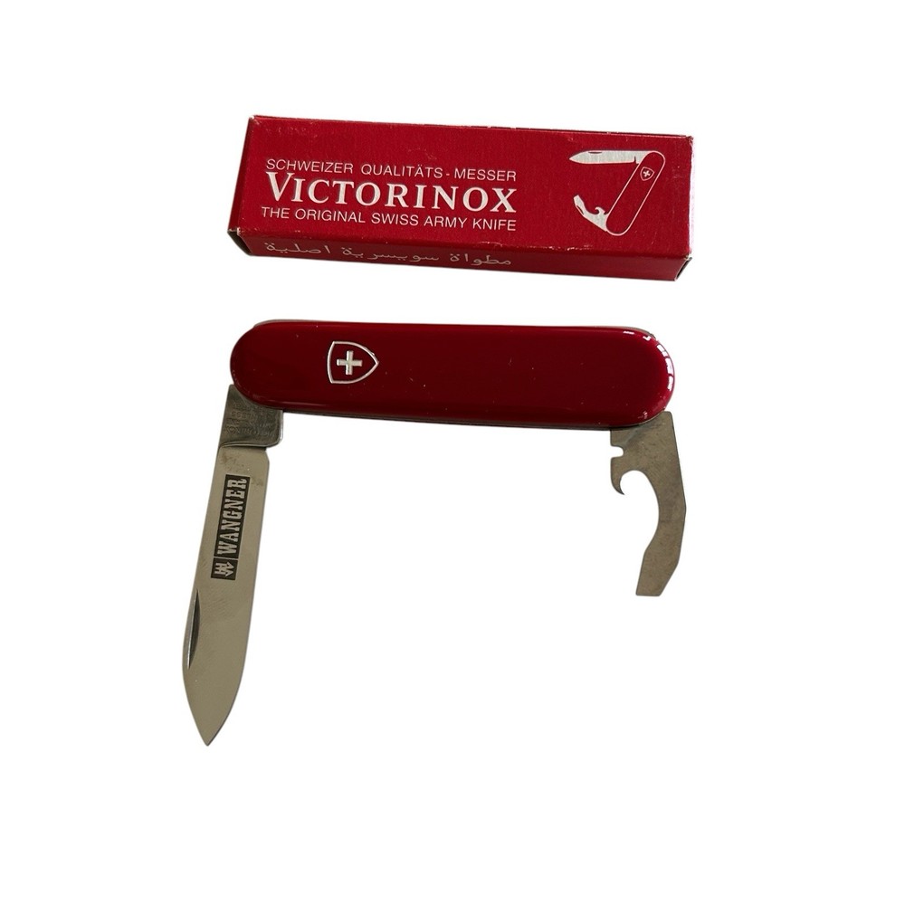 Vintage Victorinox Swiss Army Knife Red Bantam 84mm 2.2300 Wangner Advertised