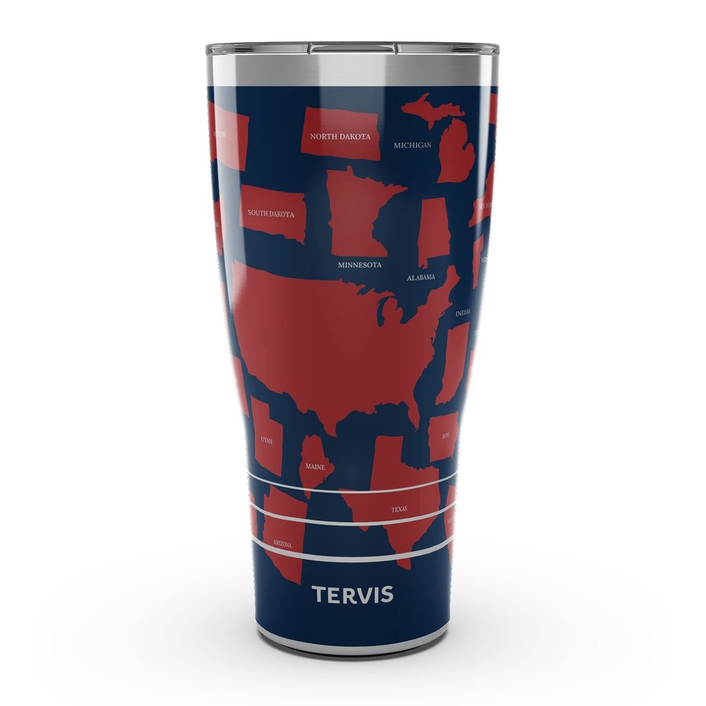 Traveler Americana Stateside Triple Walled Insulated Tumbler Travel Cup Keeps...