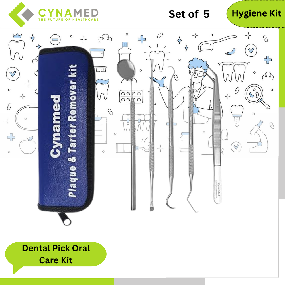 Cynamed Dental Tools Dental Pick Oral Care Kit Dental Hygiene Kit Set Pack of 5