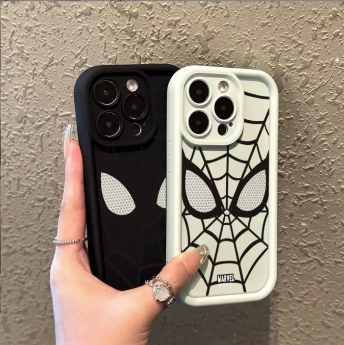 Spider-Man Venom iPhone Case for 11 12 13 14 15 16 Pro Max in Red Black White