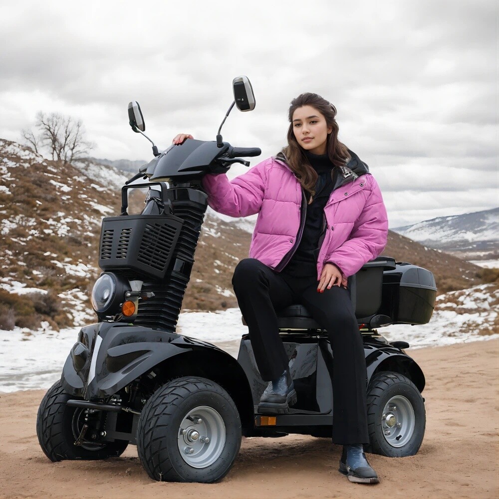 1000W 4-Wheel Power Mobility Scooter Heavy Duty All-Terrain Electric Scooter