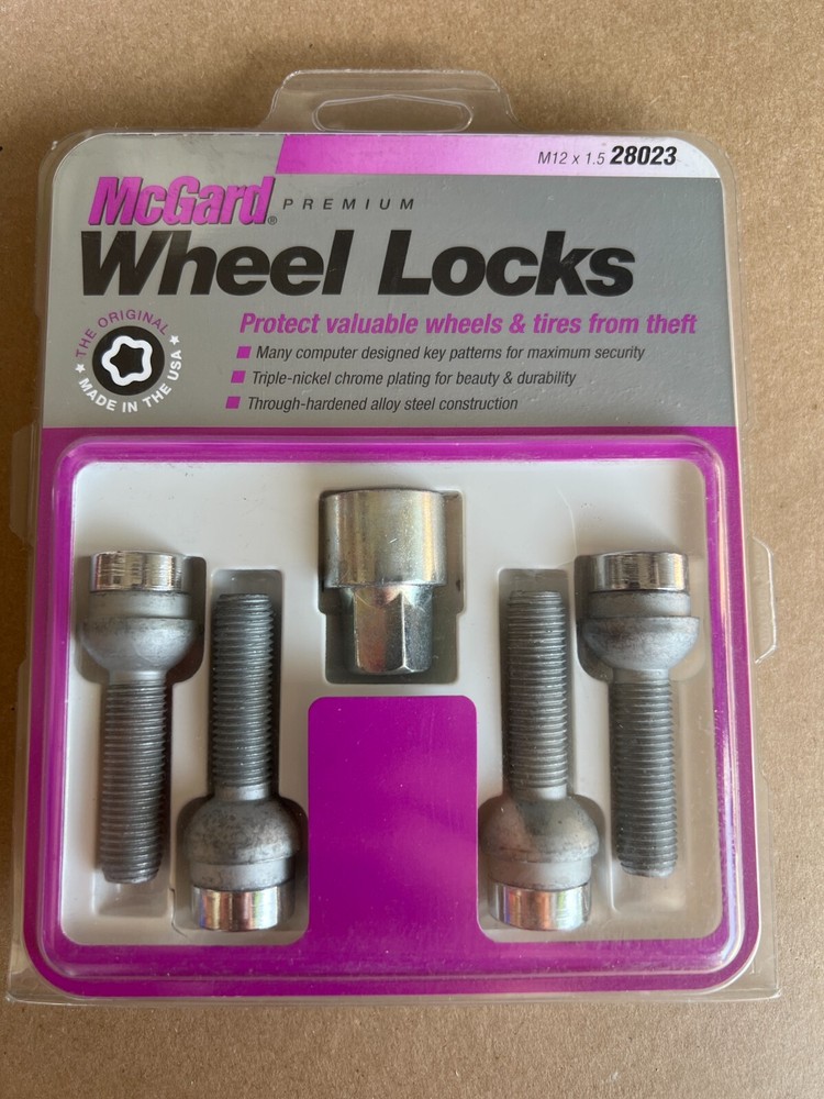 McGard 28023 Chrome Radius Seat Lug Bolt Threads: M12 x 1.5 Overall Length: 63.0