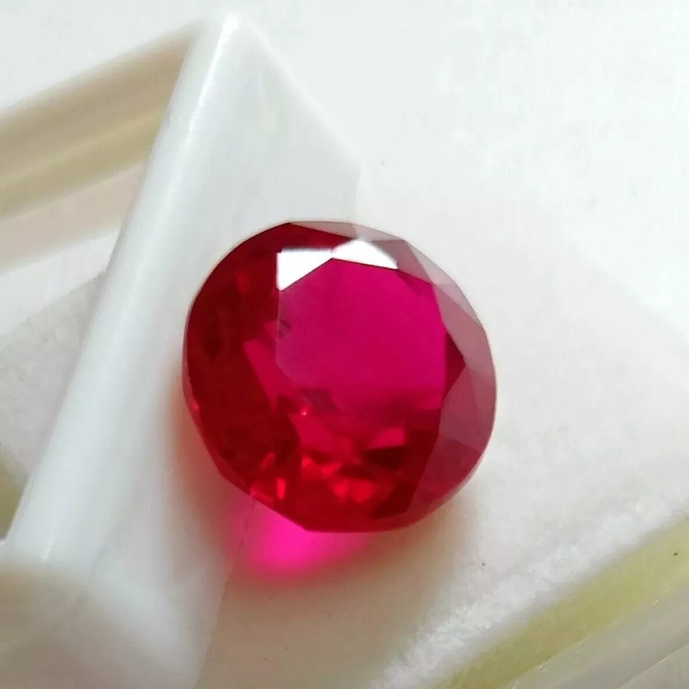 Round Cut Flawless 12 Ct+ Natural Mozambique Red Ruby JM135 Gemstone Certified