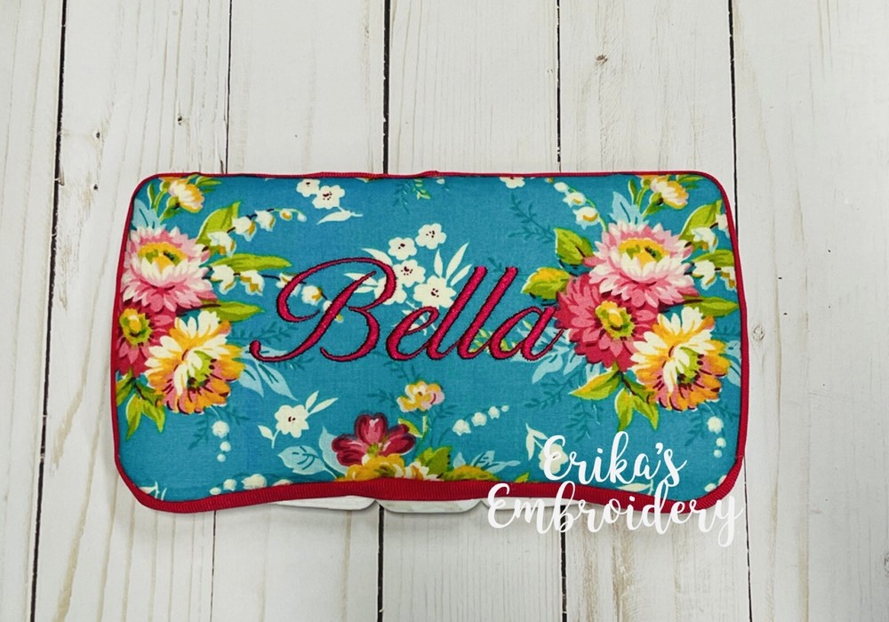 Personalized Travel Wipe Case Baby Shower Gifts Nursery Tropical Flowers
