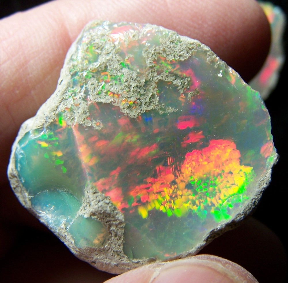 Ethiopian Opal Welo Rough with Cap VIDEO 63.56 CTs Specimen Grade USA DEALER