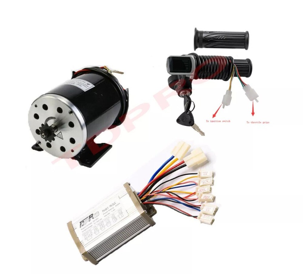 36V 800W Brush DC Motor Controller with LCD Throttle for Scooters MX350 MX400 MX500